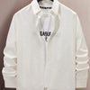 Men's Full Size Button Up Long Sleeve Shirt Plus Size - White