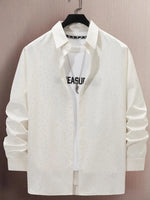 Men's Full Size Button Up Long Sleeve Shirt Plus Size - Farnelli