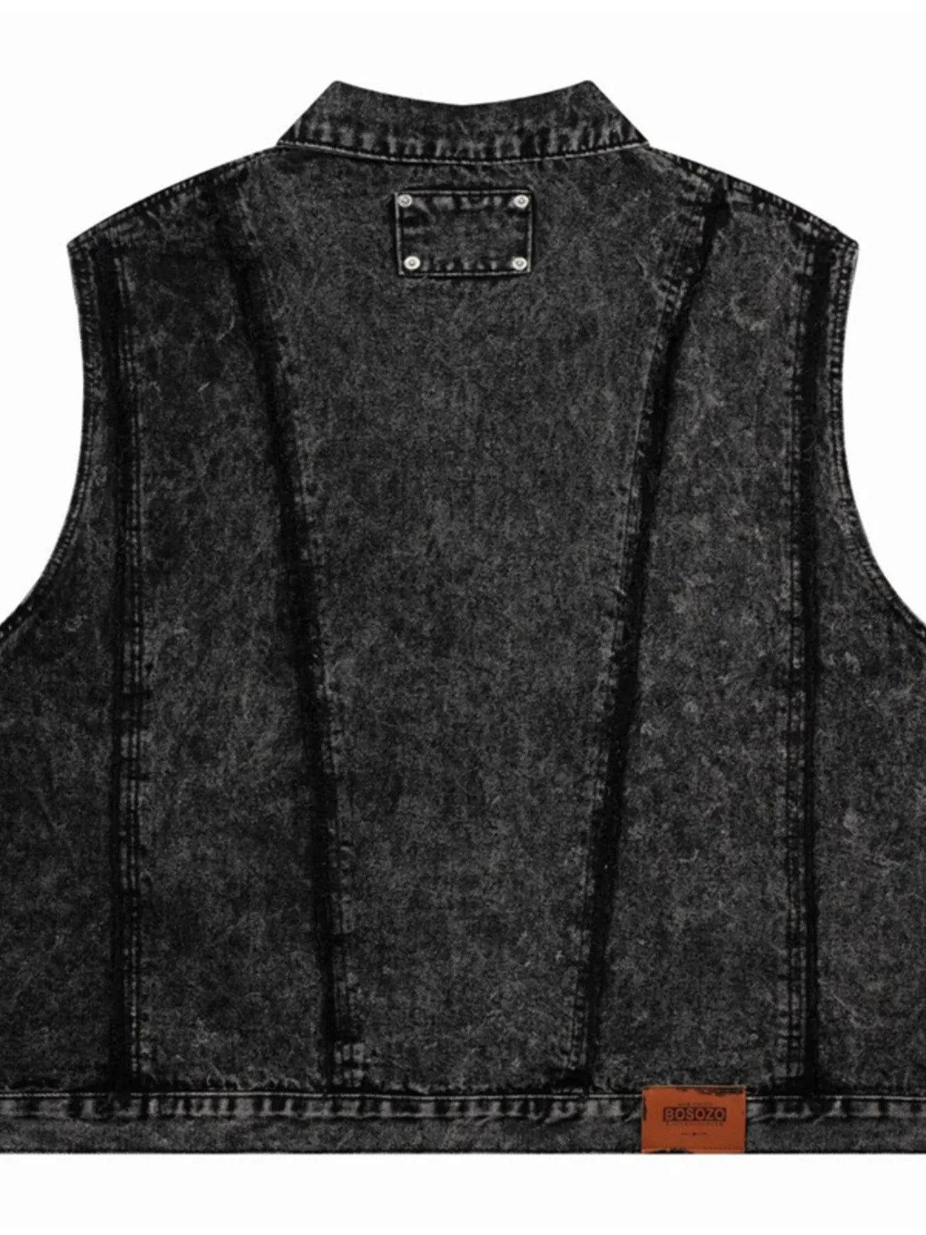 Men's Button Up Sleeveless Denim Jacket - Farnelli