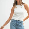 MABLE Ribbed Knit Tank - Off White