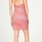 CLEARANCE - Eureka 9733 Fitted Criss-Cross Back Short Party Cocktail Dress V-Neck (Size M)