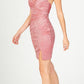 CLEARANCE - Eureka 9733 Fitted Criss-Cross Back Short Party Cocktail Dress V-Neck (Size M)