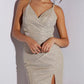 CLEARANCE - Eureka 9733 Fitted Criss-Cross Back Short Party Cocktail Dress V-Neck (Size M)
