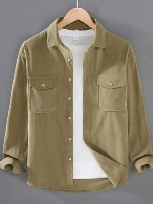 Men's Plus Size Button Down Collared Neck Shirt - Farnelli