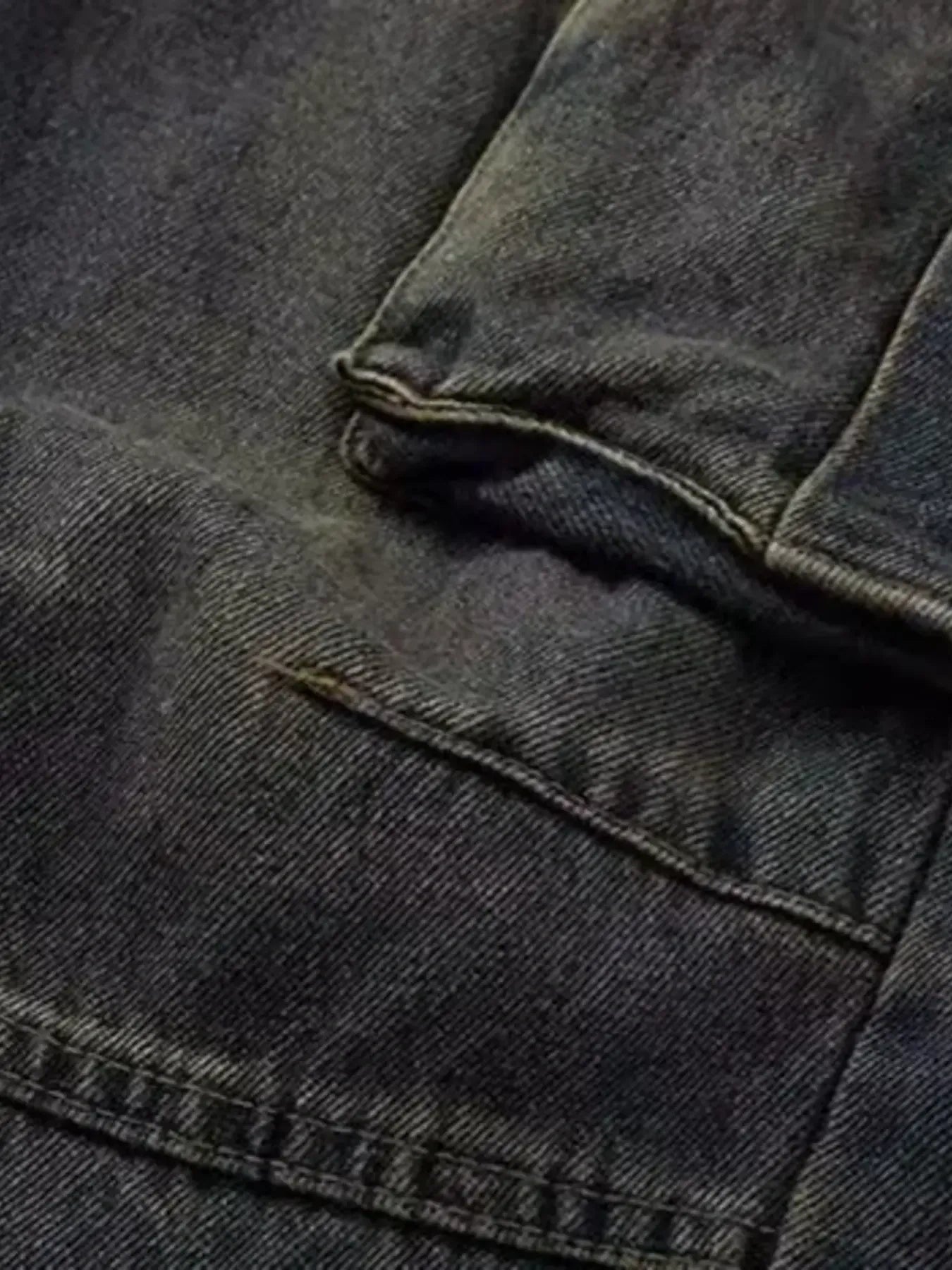 Men's Elastic Waist Washed Cargo Jeans - Farnelli