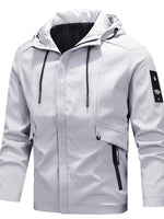 Men's Plus Size Hooded Windproof Casual Jacket - Farnelli