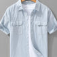 Men's Plus Size Button Up Short Sleeve Shirt - Farnelli