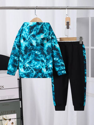 Children's King Letter Lightning Hoodie & Pants Set - Farnelli