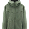 Men's Plus Size Casual Fleece Full-Zip Hooded Jacket - Army Green