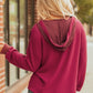 River Waffle Hooded Long Sleeve Top - Farnelli