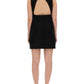 Versace Women Wool Blend Straight Mini Dress With Cut-Out