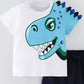 Children's Dinosaur Short Sleeve T-Shirt & Shorts Set - Farnelli