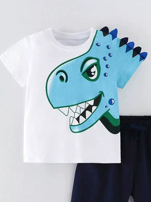 Children's Dinosaur Short Sleeve T-Shirt & Shorts Set - Farnelli