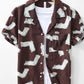 Men's Printed Button Up Short Sleeve Shirt - Farnelli