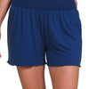 Zenana Elastic Waist Smocked Shorts - LT NAVY