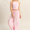 HYFVE Crop Top and Cargo Pants Set - L.PINK