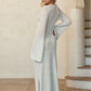 Slit Plunge Flare Sleeve Cover-Up Dress - Farnelli