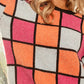 BiBi Multi Color Checker Pattern Sweater - Farnelli