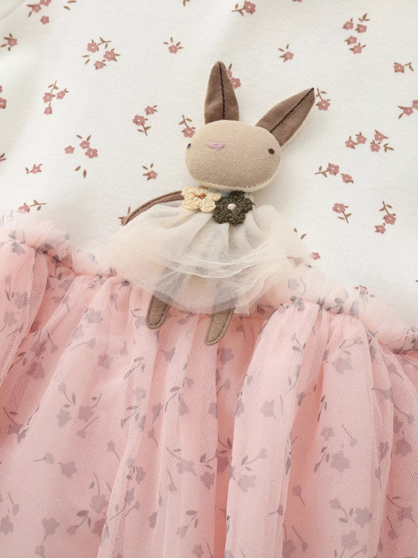 Children's Bunny Applique Tulle Dress - Farnelli