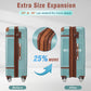 HouseOfZazla 3-piece hardshell luggage set with spinner wheels and TSA locks in multiple colors