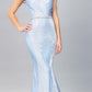 CLEARANCE - Eureka 9811 Cold-Shoulder Mermaid Long Dress (Size L)