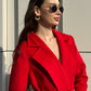 Astoria Classic red wraparound wool blend overcoat by Alaska® Outerwear Company