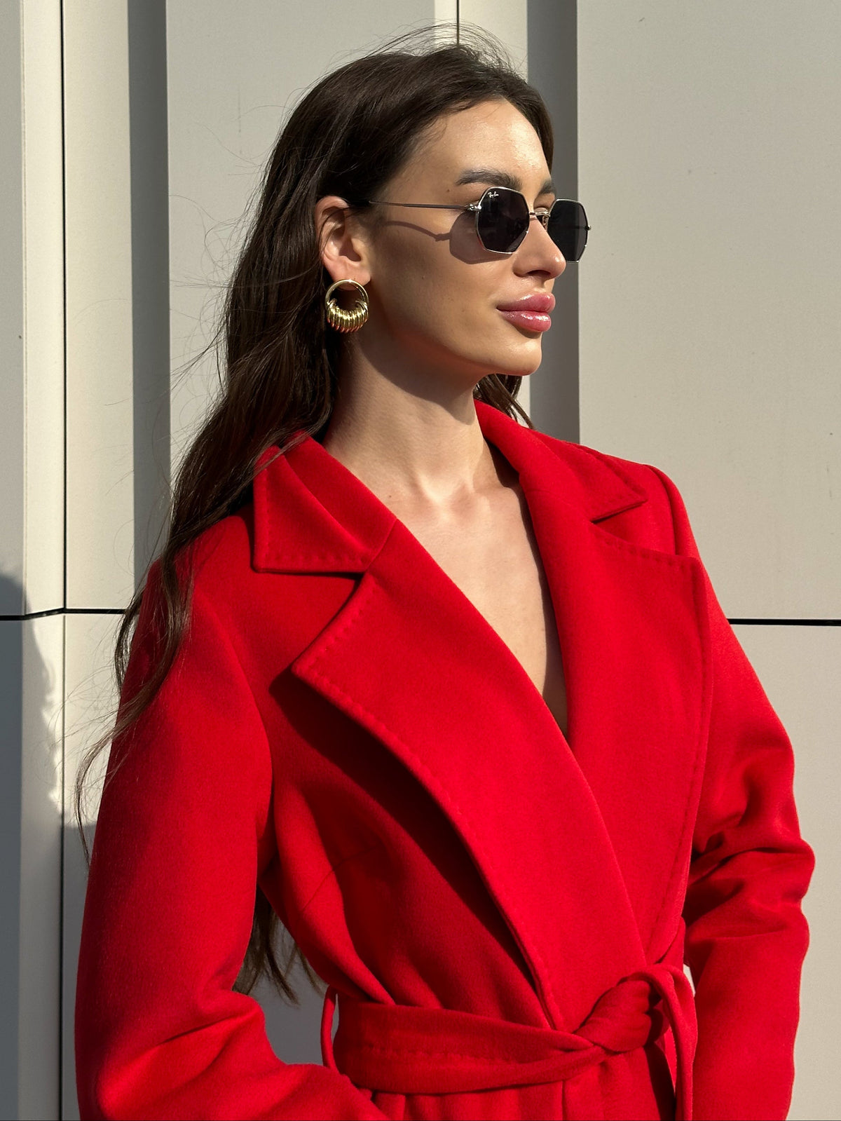 Astoria Classic red wraparound wool blend overcoat by Alaska® Outerwear Company