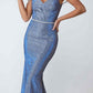 CLEARANCE - Eureka 9811 Cold-Shoulder Mermaid Long Dress (Size L)
