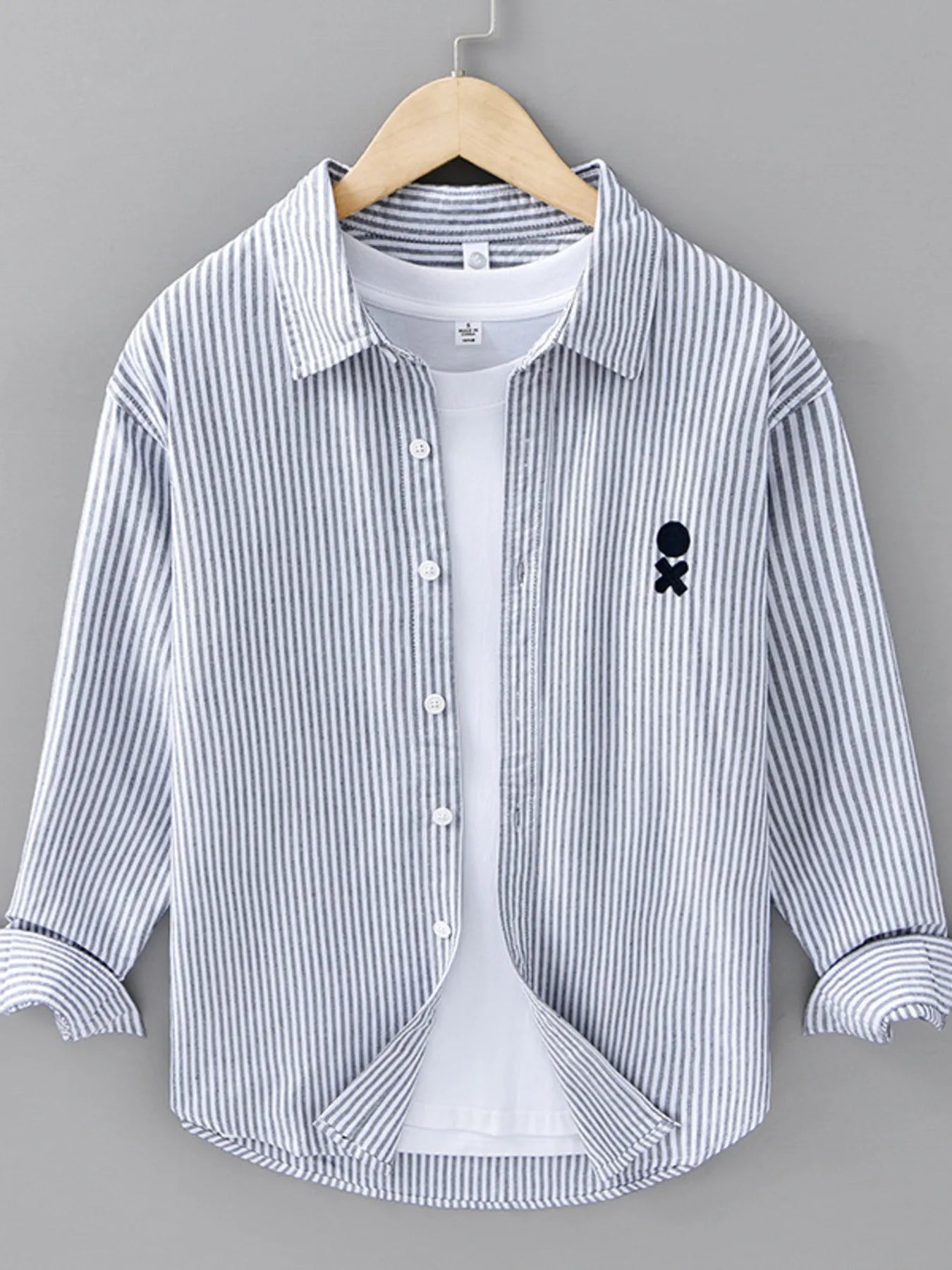 Men's Plus Size Striped Casual Long Sleeve Shirt - Farnelli