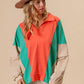 BiBi Colorblock Exposed Seam French Terry Sweatshirt - Farnelli