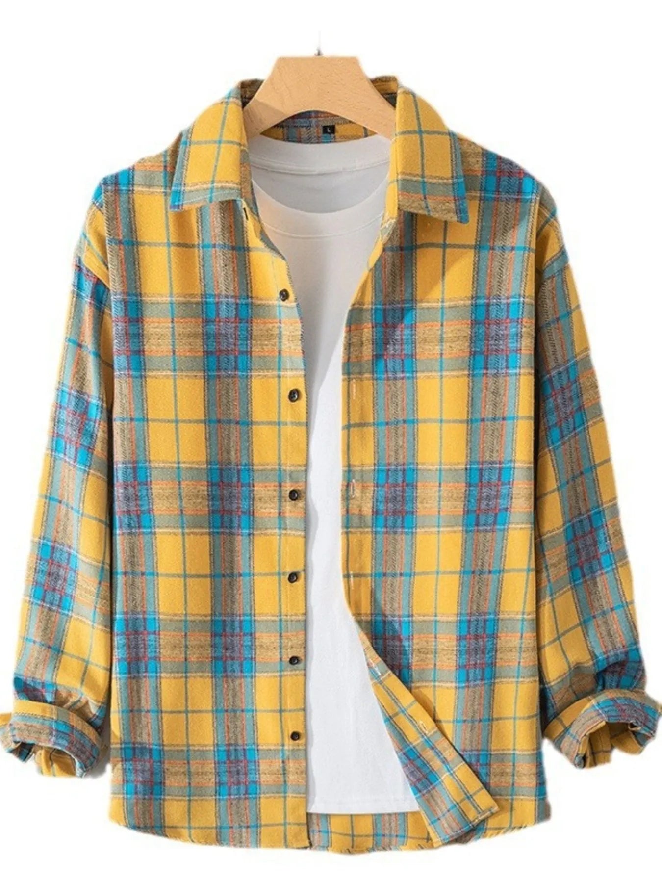 Men's Plus Size Button Up Long Sleeve Shirt - Farnelli