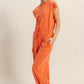 HYFVE Back Keyhole Round Neck Cap Sleeve Drawstring Jumpsuit - Farnelli
