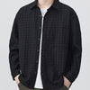 Men's Plus Size Button Up Long Sleeve Shirt - Black