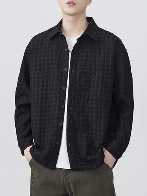 Men's Plus Size Button Up Long Sleeve Shirt - Farnelli