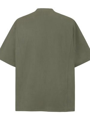 Men's Oversized Diagonal Zip Short Sleeve T-Shirt - Farnelli