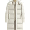 Men's Full Size Longline Hooded Down Coat Plus Size - Ivory