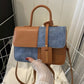 Two-Tone PU Leather Crossbody Bag - Farnelli