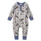 Western Cowboy Rodeo Henley Baby Romper - Bamboo
