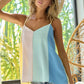 BiBi Linen Woven Color Block Sleeveless Top - Farnelli