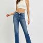 RISEN Full Size Tummy Control Elastic Band Mid Rise Straight Jeans Plus Size - Farnelli