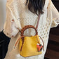 Braided Top Handle Bucket Crossbody Bag - Farnelli