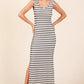 Mittoshop Striped Scoop Neck Sleeveless Maxi Dress - Farnelli