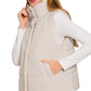 Zenana High Neck Zip-Up Vest Coat - Farnelli