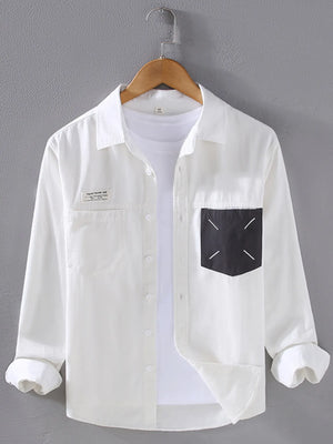 Men's Plus Size Button Up Long Sleeve Shirt - Farnelli