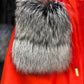 Roma Genuine Silver Fox Fur Rabbit Fur Insulated Parka in Red