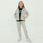 Zip-Up Hoodie Girls Jogger Set-3