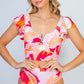 White Birch Full Size Floral Two Piece Swim Set - Farnelli