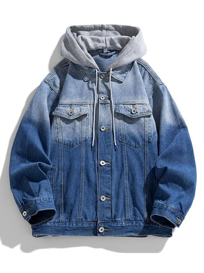 Men's Washed Button Up Denim Jacket - Farnelli