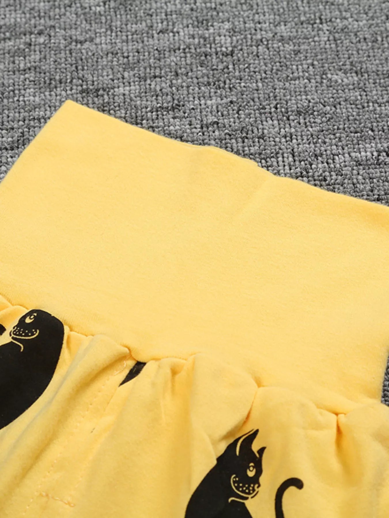 Children's Cute Cat Print Long Sleeve Top and Pants Set - Farnelli