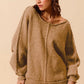 SO ME Loose Fit Exposed Seam Slouchy Boucle Sweater - Farnelli
